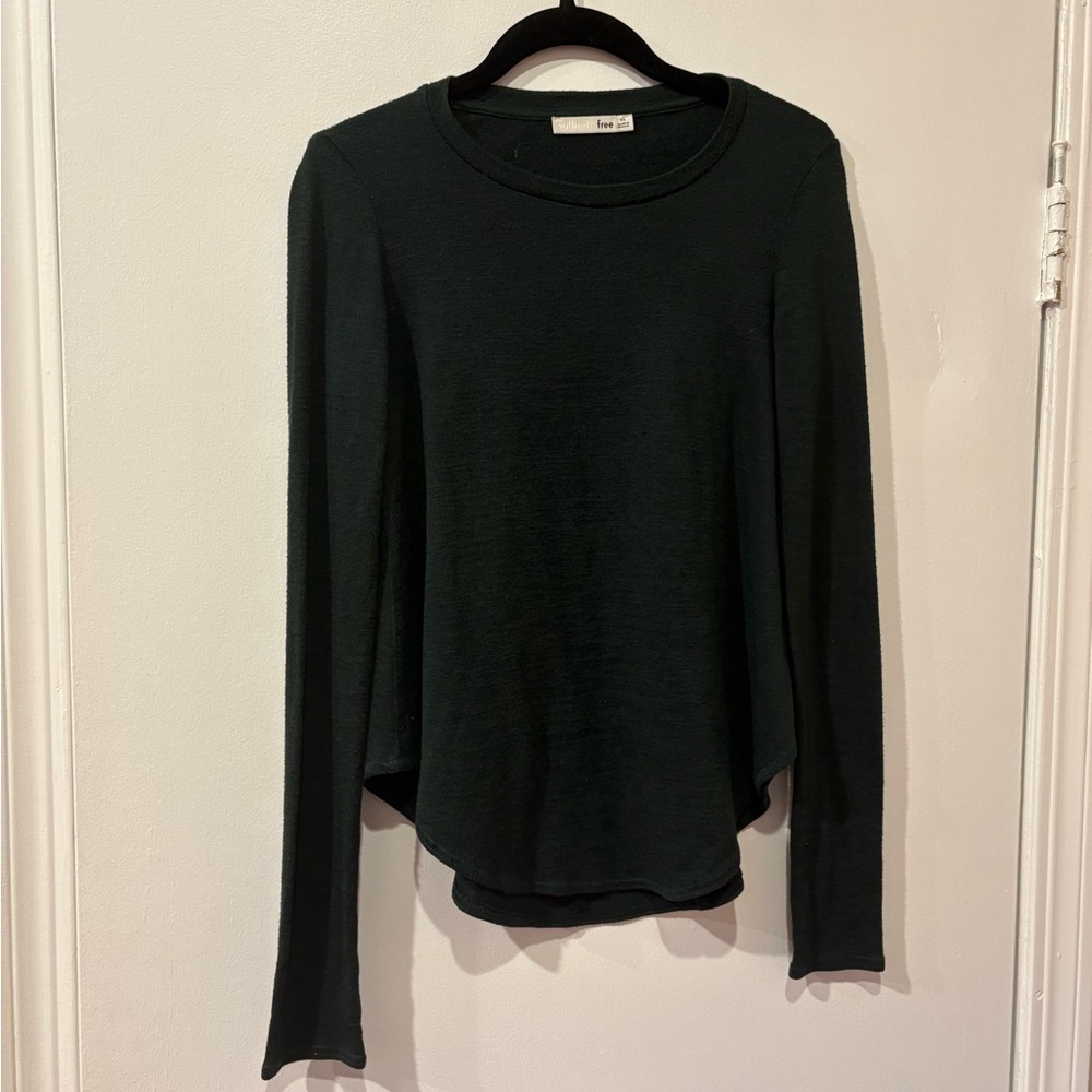 Aritzia Wilfred Free Rich Hunter Green Sweater Shirt In Size XS